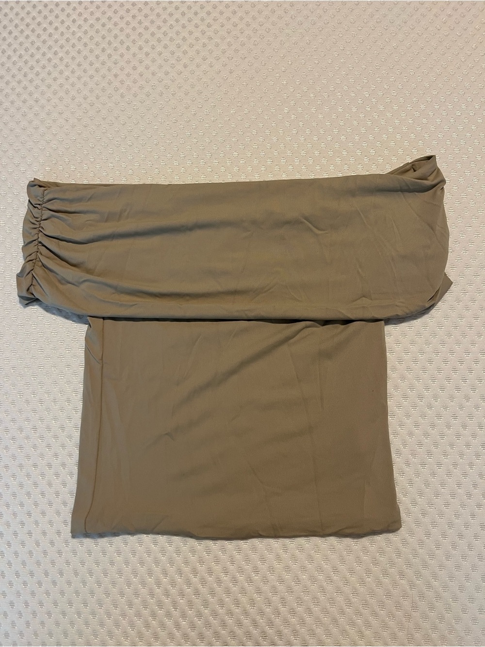 Meshki off the shoulder tan top XS